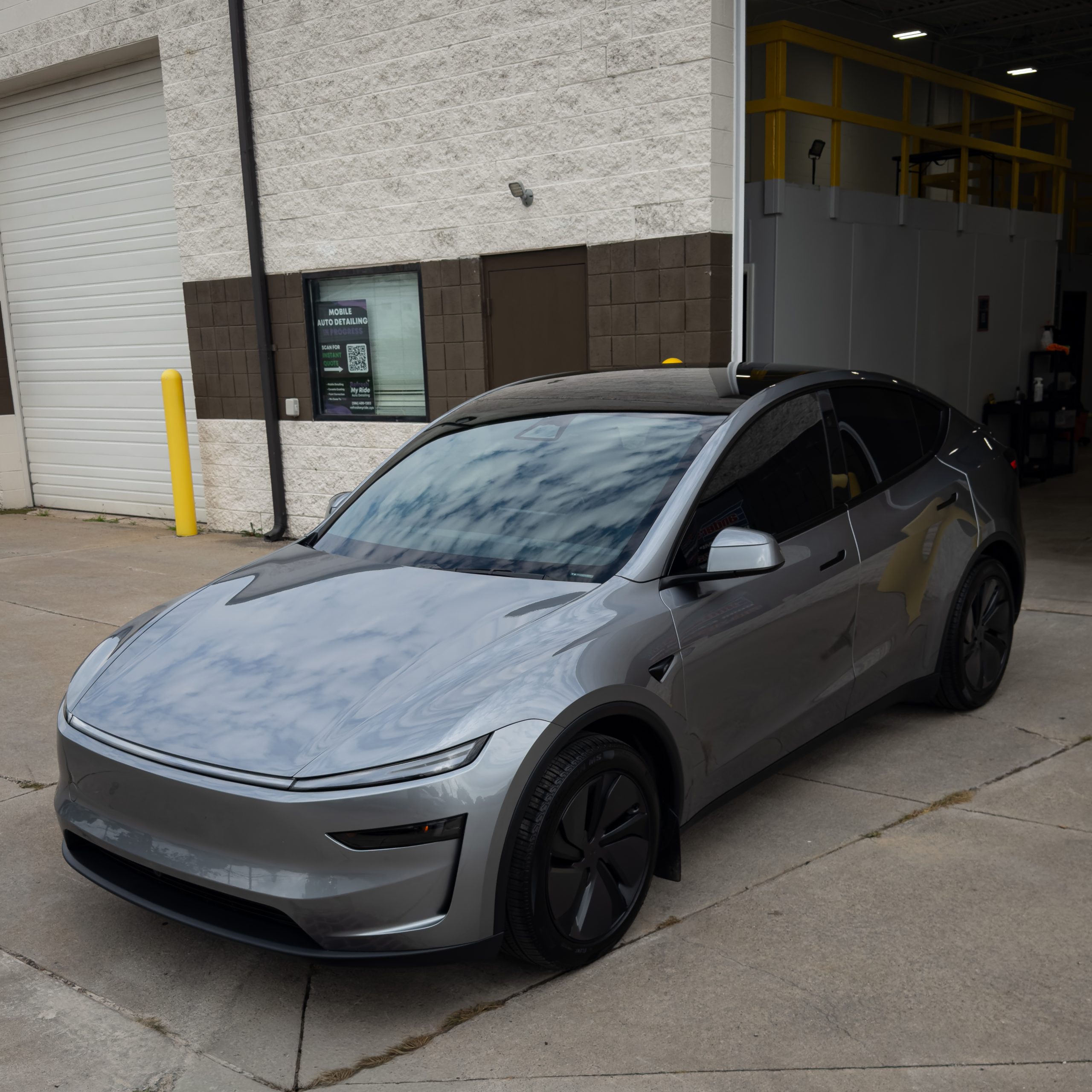 Tesla Model Y window tint install in Clinton Township, MI